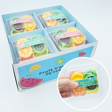 1500 에리트 과일지우개 세트(6PCS) 12개입 1박스-과일모양 미니 지우개, 상세페이지 참조, 상세페이지 참조