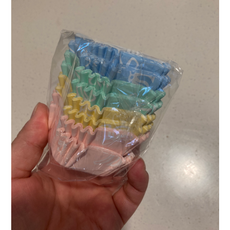 사각페트컵 핑크 + 그린 + 노랑 + 블루 20p, 5개, 1세트