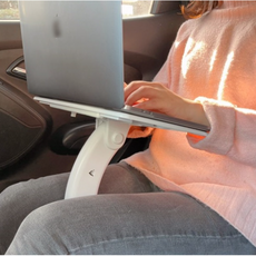 차량용 테이블 자동차 책상 운전석 조수석 뒷좌석 미니 테이블 노트북 독서대 태블릿 거치대, 화이트-기본옵션, 1개