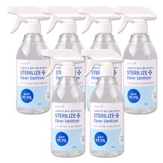 스테럴라이즈 플러스 클린 세너타이저 에탄올 스프레이 500ml 에탄올 70% 함유, 6개