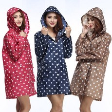 일영 여성용 땡땡이 숏코트 레인코트(FREE) A타입