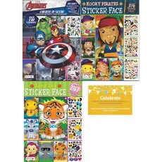 얼굴 뭉치 만들기. 1 Marvel Avengers가 장면을 만듭니다. 1 Zany Zoo Create-a-Face 스티커 북 축하 엽