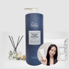 엔씨페트라 샴푸 리스토어 퓨어 미용실 산성 향이좋은1000ml+단백질크림50ml