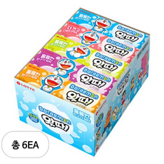 롯데웰푸드 왓따 판박이 도라에몽, 342.5g, 6개