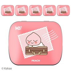 시즌3 카카오프렌즈 민트 무설탕 캔디 어피치(복숭아) 6개입, 15g, 6개