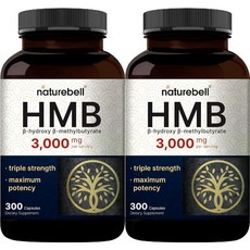 NatureBell 네이처벨 HMB 3000mg 300캡슐 2병, 2개
