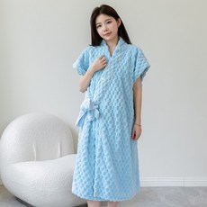 Ethel 목욕가운 여성 흡수성이 강함 골프샤워가운 가정용 목욕가운, 1개, 푸른 색
