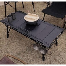 아베나키 에볼루션 IGT 테이블 높이조절 캠핑 대형, 블랙 대형