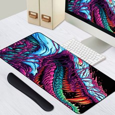 해외 직구 게임 900x400mm 하이퍼 비스트 xl 대형 잠금 장치 게임용 마우스 패드 cs go 키보드 고무 마우스 패드, 중국, Mat 3 N Wrist Rest