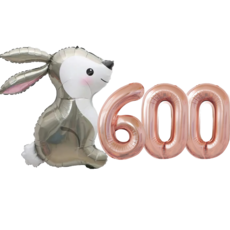 파파 파티 토끼 기념일 숫자 풍선 세트, 토끼 600, 1세트 토끼 600, 1세트