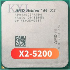 AMD Athlon 듀얼 코어 프로세서 AM2 데스크탑 CPU ADO5200IAA5DO 소켓 64 X2 5200 + X2-5200 2.7GHz 65W 1M