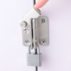 빗장 방범 잠금장치 미닫이 버클잠금 문잠금 보안장치 도난방지 걸쇠 자물쇠걸이 수납장잠금 안전잠금, 오른쪽, 1개 오른쪽, 1개