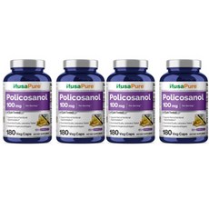 NusaPure Policosanol 폴리코사놀 100mg 180캡슐 4병, 4개, 180정, 180정