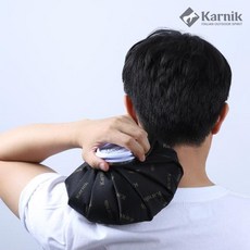 karnik 카르닉 얼음주머니 냉온 찜질팩 아이스팩 휴대용 골프 스포츠, 핵사곤 그레이 12인치