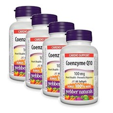 웨버 네추럴스 코큐텐 100mg Webber Naturals Coenzyme Q10, 4개, 60정