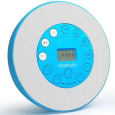 미니 휴대용 CD 플레이어 워크맨 MP3 음악 앨범 뮤직, 2.파란