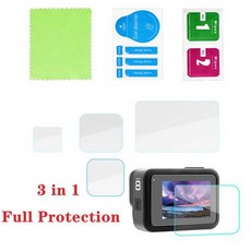 GoPro hero 8 용 3 in 1 강화 필름 유리 화면 전체 보호기 안티 스크래치 렌, 상세내용참조