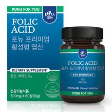 포뉴 프리미엄 활성형 엽산 300mg, 1박스, 60정