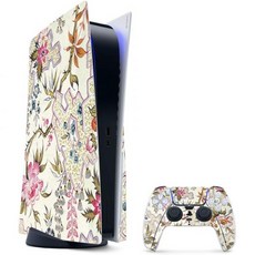 마이티스킨 게이밍 스킨 for PS5 / 플레이스테이션 5 디지털 에디션 번들 버터플라이 스플래시 프로텍티브 비니 랩 적용 및 스타일 변경이 간편 Made in The USA, PS5 Bundle, Floral Design, 1개