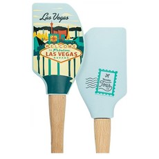 Tovolo 토볼로 주방용품 라스베거스 뒤집개 Tour Spatula-Las Vegas Heat Resistant Silicone & Wood Cooking Kitchen, 1개, -