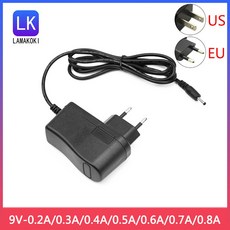 호환어댑터 스위칭 전원 어댑터 공급 장치 9V 200mA 300mA 500mA 600mA 700mA 800mA AC 100V-240V DC 3.5mm X 1.35m, 5.EU - 9V 600mA