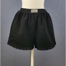 [국내정품] 마르디메크르디 SWEAT SHORTS LACE_BLACK 레이스 반바지 블랙