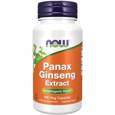 NOW Supplements Panax Ginseng (Root) 500 mg Adapto NOW 보충제 파낙스 인삼(뿌리) 500 mg 적응성 허브* 식물성 캡슐 250, 250정, 1개