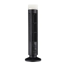 LED 타워 선풍기 미니 수직 에어컨 2 기어 속도 무엽 휴대용 전기 바닥 선풍기 거실 침실, [01]Black with Light, 3) Black with Light, 1개