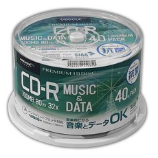 PREMIUM HIDISC CD-R 항균 미디어 32배속 700MB 40장 HDCR80GP40NAB