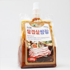 뉴그린푸드 고소한 삼겹살 쌈장 고기 순대 족발 매콤 튜브형 캠핑 280g [더정담은]
