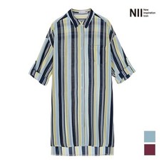 NII 여성 스트라이프 배색 긴팔셔츠 NNYNLUF8166