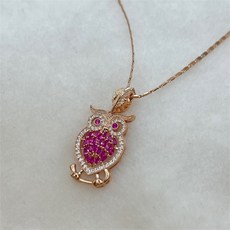 부엉이금펜던트