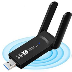 Blueshadow SHIVR USB WiFi 어댑터 1200Mbps WLAN 스틱 듀얼 밴드 무선 동글 2.4GHz / 300Mbps 5.8GHz / 867Mbps 데스크탑 노트북 용 미니 USB 어댑터 Win XP / 7/-89542, 단일옵션, 단일옵션