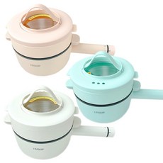 내솥분리형 멀티쿠커냄비 찜기 2단온도조절 세라믹코팅 과열안전장치 라면포트 전기냄비, 핑크
