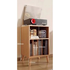 LP보관함 lp장 턴테이블 엘피 우드 수납장 보관함 다크호두, 이태리 밀라노 원목 48*40*80cm