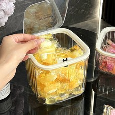니즈팩 캡슐세제 보관함 원터치 케이스, 투명