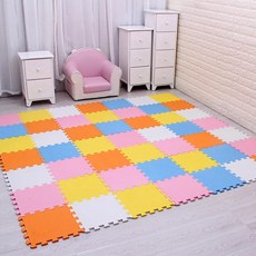 폼 놀이 매트 흑백 연동 운동 타일 바닥 카펫 러그 패드, D.12 pieces