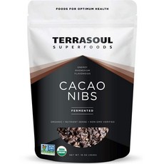 테라소울 슈퍼푸드 카카오 닙스 Terrasoul Superfoods Raw Cacao Nibs 454g 2개