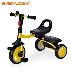 영국브랜드 Babyjoey 유아자전거 3살자전거 어린이자전거 세발자전거 보조바퀴 네발자전거 여아자전거 유아용자전거 어린이선물 조카선물 유아동자전거 트라이크, 모던 옐로우