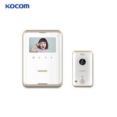 코콤 비디오폰 KCV-R431E / 현관 카메라 KC-R80E_세트상품, 블랙