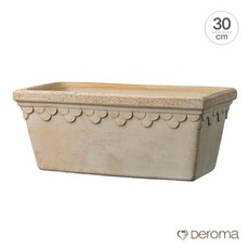 [데로마 Deroma] 테라코타 이태리토분 까세타 로얄 베란다발코니화분(30cm), 30cm:terracotta