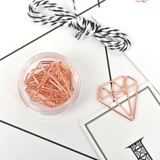 29도씨 디자인 페이퍼 클립 세트, 1세트, 다이아/로즈골드