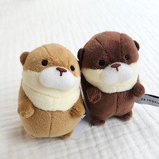 슬로우베베 에이씨 우소우소짱 인형 키링 수달 8cm 가방고리 장식 캐릭터 keyring