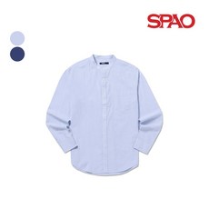 스파오 스파오 남성 시어서커 헨리넥 스트라이프 셔츠_SPYS725C11