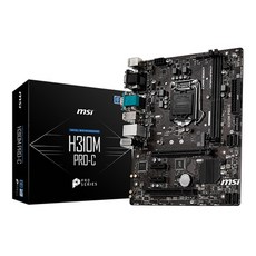 MSI H310M PRO-C 메인보드 (LGA1151v2 DDR4 M-ATX), 1개, 선택하세요
