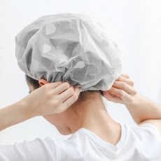 키알리 물방울 세안 방수 샤워캡 헤어캡 샤워 머리캡 성인 샤워 머리망 세수밴드 샤워두건 2개, 색상, 그레이