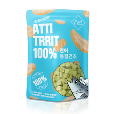 아띠지기 강아지 고양이 국내산 동결건조 간식 10종 아띠트릿, 연어, 60g, 1개 - 하루올데이강아지동결건조연어트릿