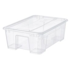 이케아 삼라 수납함 뚜껑포함 투명 11L, 투명11L