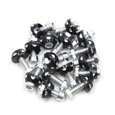 XAutohaux M6 장식 번호판 볼트 나사 알루미늄 합금 자동차 오토바이, 11 16pcs Black, 16개