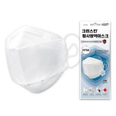 크린스킨 화이트 대형 KF94 황사방역마스크 끈조절가능/ABS고리없음, 1개, 100매입